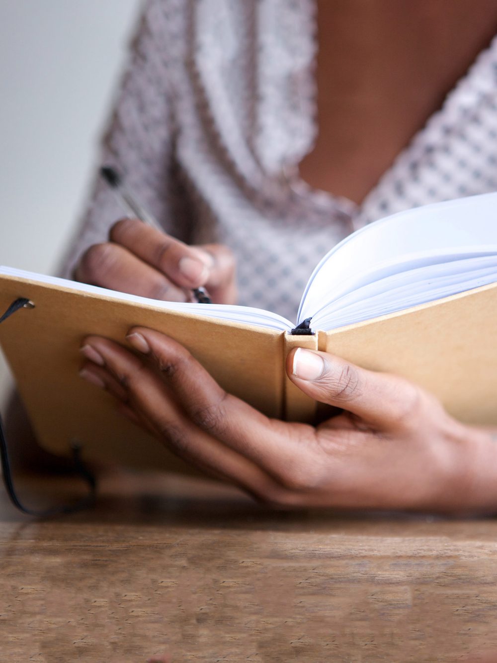 A reflective moment of journaling
